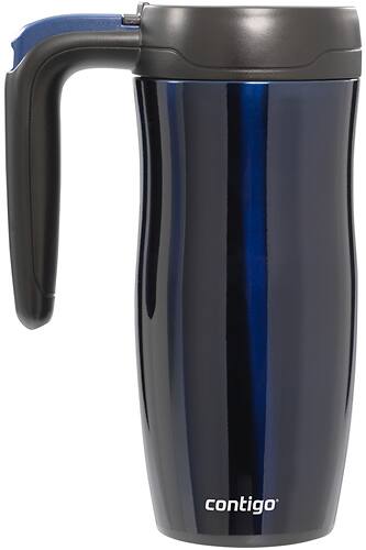 Contigo - 16-Oz. AUTOSEAL Randolph Stainless Travel Mug with Lock - Midnight Blue - Left