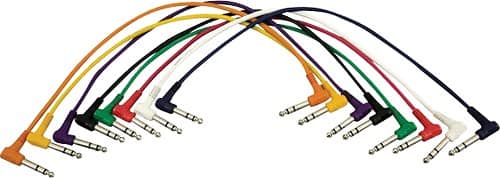 Hot Wires - TRS-to-TRS Right-Angle Patch Cables (8-Pack) - Larger Front