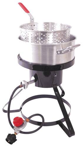 Masterbuilt - 10-Quart Outdoor Classic Fish Cooker - Silver/Black - Larger Front