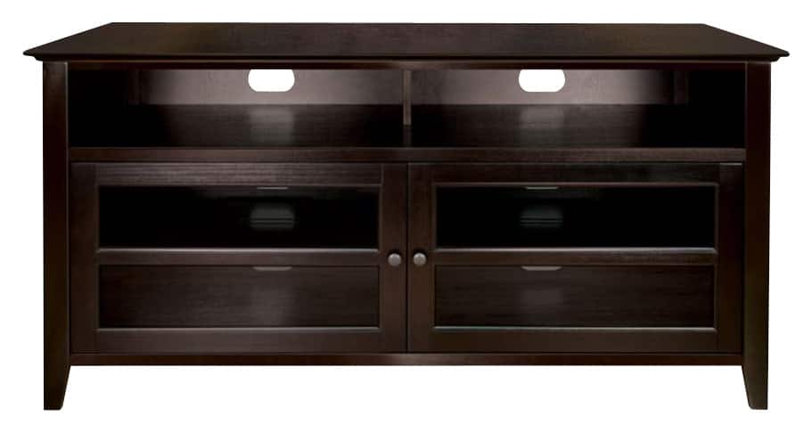 Bell'O - A/V Cabinet for Most Flat-Panel TVs Up to 55" - Espresso - Larger Front