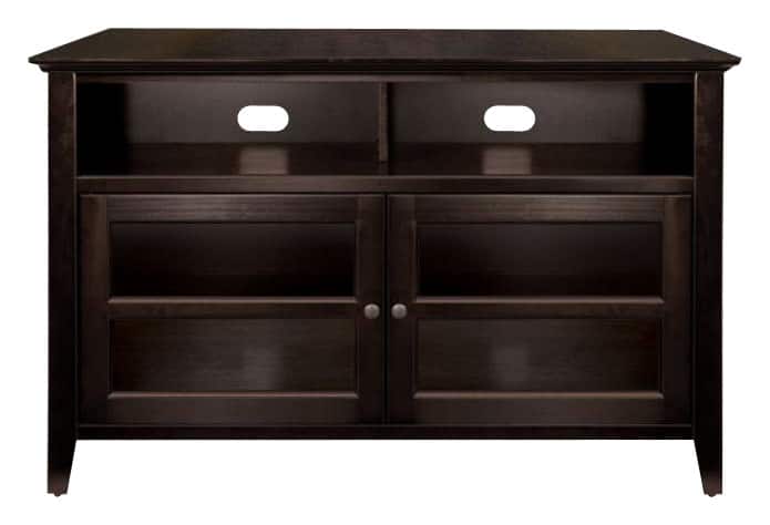 Bell'O - A/V Cabinet for Most Flat-Panel TVs Up to 46" - Espresso - Larger Front