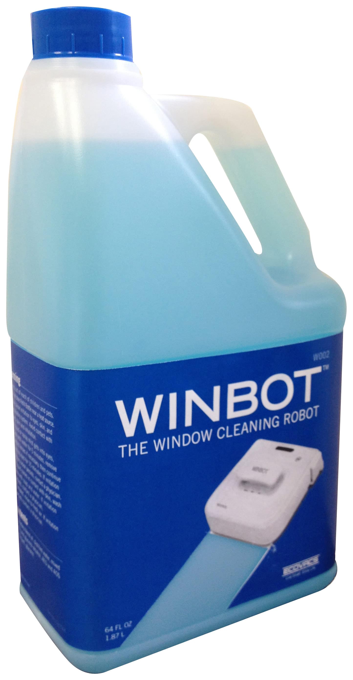ECOVACS Robotics - 1/2-Gal. Professional Cleaning Solution Refill for Select WINBOT Window Cleaners - Blue - Larger Front