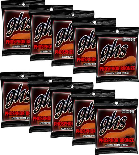 GHS - Copper-Tin-Phosphor Alloy Acoustic Guitar Strings - Bronze - Larger Front