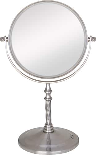 Zadro - 2-Sided Swivel Vanity Mirror - Silver - Larger Front