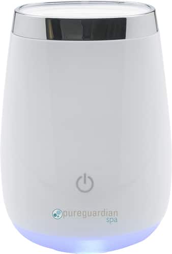 PureGuardian - Aromatherapy Essential Oil Diffuser with Touch Controls - White Crystal - Larger Front