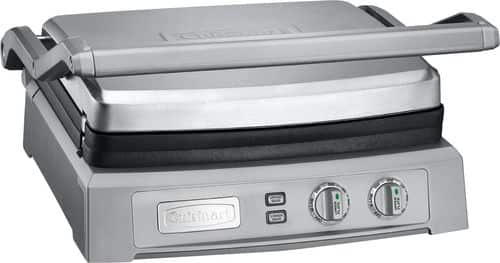 Cuisinart - Griddler Deluxe - Brushed Stainless Steel - Angle