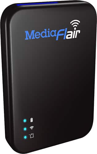 Escort MediaFlair Portable Wi-Fi Streaming Media Storage (84-000031-01) + 8GB SD Card + 12v Adapter + USB Cable