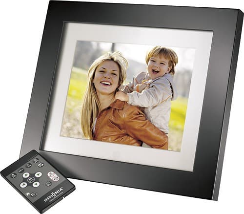 Insignia™ - 8" LCD Digital Photo Frame - Larger Front