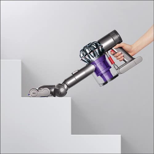 Dyson - DC59 Animal Bagless Cordless Stick Vacuum - Nickel/Red/Purple - Alternate View 1