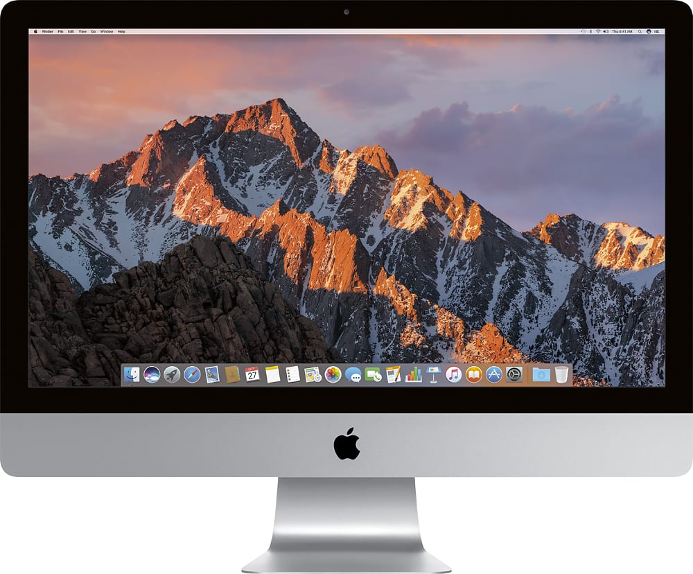 Apple - 27" iMac® with Retina 5K display - Intel Core i5 (3.3GHz) - 8GB Memory - 2TB Fusion Drive - Silver - Front Zoom