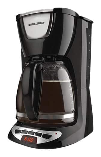 Black & Decker - 12-Cup Programmable Coffeemaker - Black - Angle