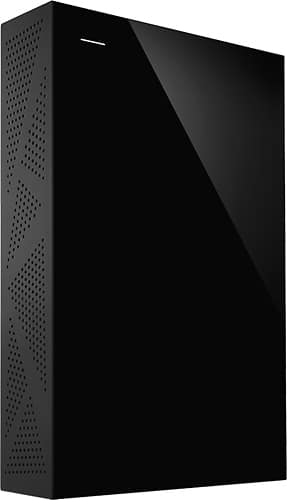 Seagate - Backup Plus Desktop 2TB External USB 3.0/2.0 Hard Drive - Black - Angle