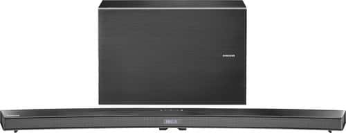 Samsung - 7000 Series 8.1-Channel Curved Soundbar with 7" Wireless Active Subwoofer - Black - Larger Front