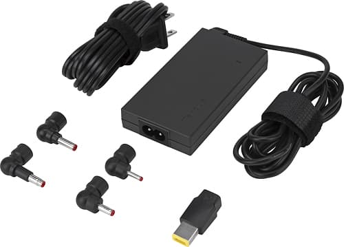 Targus - 65W AC Power Adapter for Select Asus, Lenovo and HP Laptops - Black - Larger Front