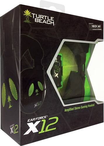 Turtle Beach - Ear Force X12 Gaming Headset for Xbox 360 - Black/Green - Alternate View 11