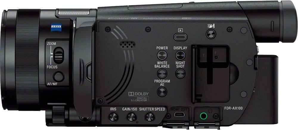 Sony - Prosumer AX100 4K HD Flash Memory Camcorder - Black - AlternateView11 Zoom