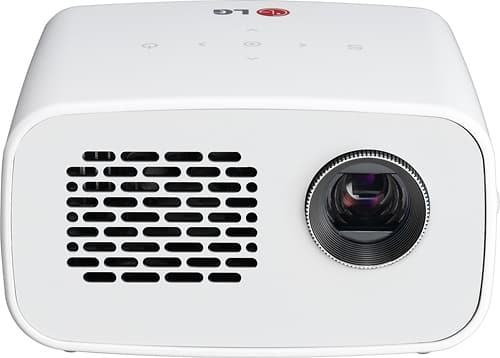 LG - 720p LED Minibeam Projector - White - Larger Front