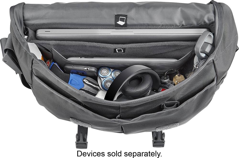 Modal - Athletic Field Messenger Laptop Bag - Gray - AlternateView1 Zoom