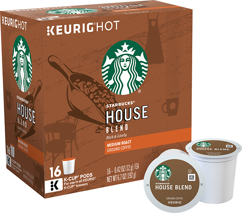 Keurig - Starbucks House Blend K-Cups (16-Pack) - White - Larger Front