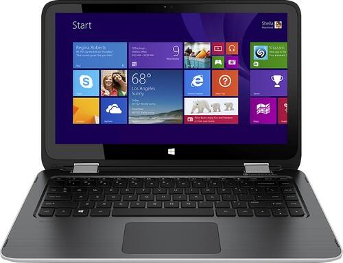 HP - Pavilion x360 2-in-1 13.3" Touch-Screen Laptop - Intel Core i3 - 4GB Memory - 500GB Hard Drive - Natural Silver/Ash Silver - Larger Front