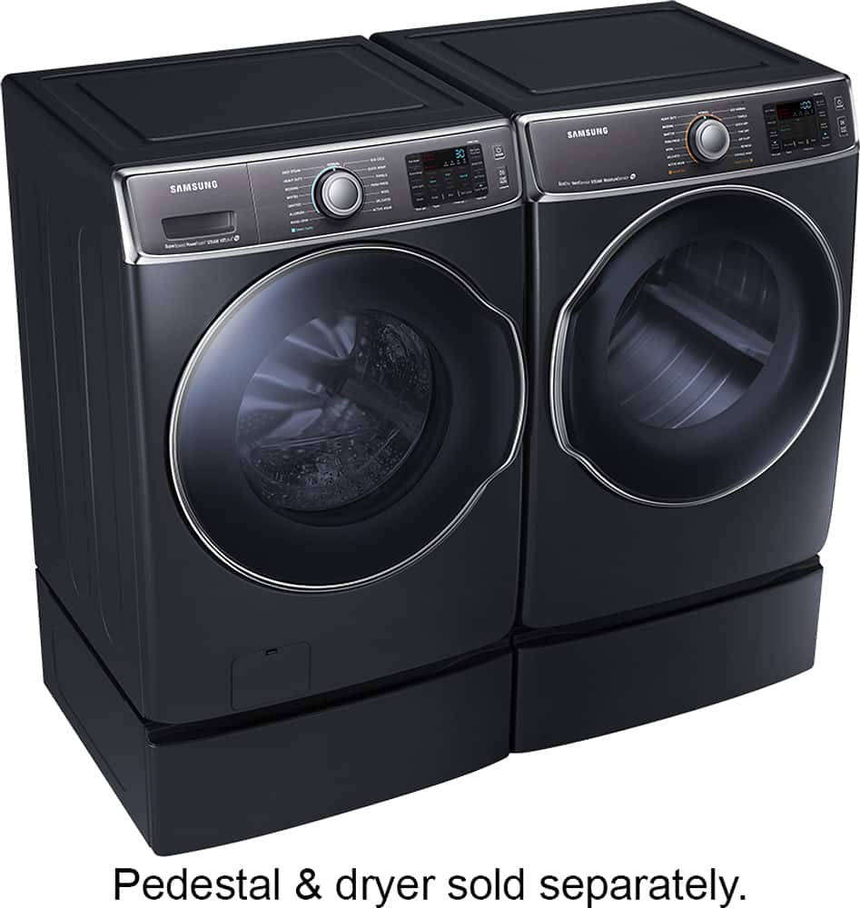 Samsung - 5.6 Cu. Ft. 15-Cycle High-Efficiency Steam Front-Loading Washer - Onyx - AlternateView11 Zoom