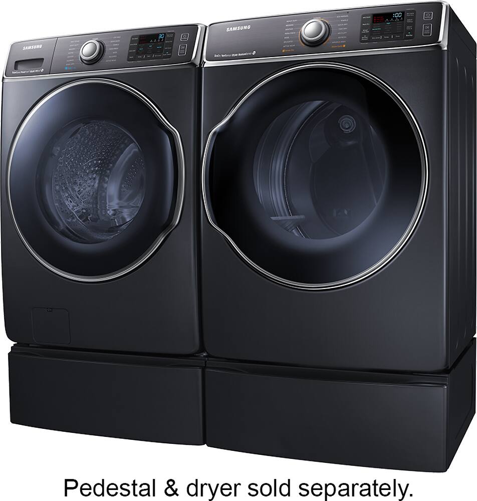 Samsung - 5.6 Cu. Ft. 15-Cycle High-Efficiency Steam Front-Loading Washer - Onyx - AlternateView13 Zoom