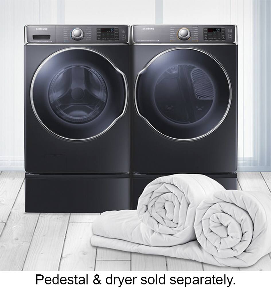 Samsung - 5.6 Cu. Ft. 15-Cycle High-Efficiency Steam Front-Loading Washer - Onyx - AlternateView14 Zoom