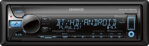 Kenwood - CD - Built-in Bluetooth - Built-In HD Radio - In-Dash Deck with Detachable Faceplate - Variable Color - Larger Front