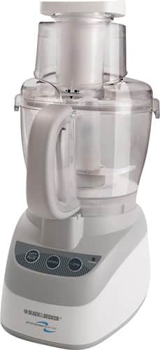 Black & Decker - PowerPro 10-Cup Food Processor - White - Angle