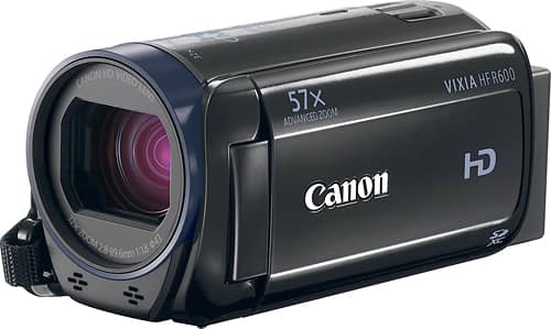 Canon - VIXIA HF R600 HD Flash Memory Camcorder - Black - Angle