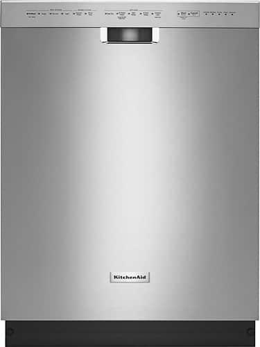 KitchenAid - 24" Built-In Dishwasher with Stainless Steel Tub - Stainless Steel - Larger Front