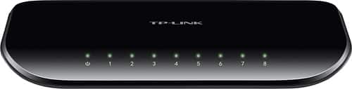 TP-LINK - 8-port Gigabit Ethernet Unmanaged Switch - Black - Larger Front