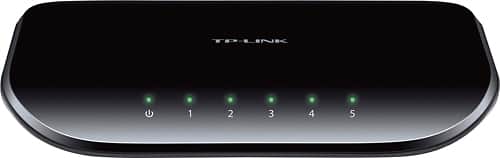 TP-LINK - 5-Port 10/100/1000 Mbps Gigabit Ethernet Switch - Black - Larger Front