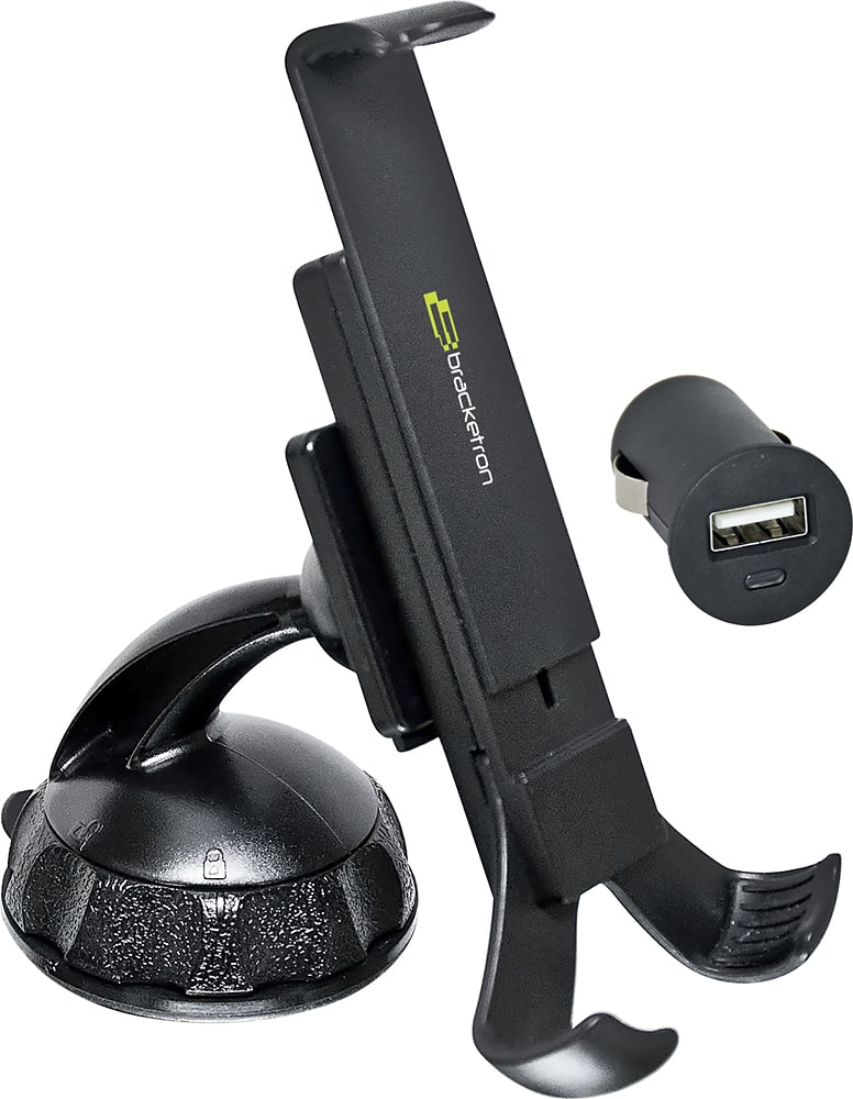 Bracketron - Xtreme Dash/Window Mount for Most Cell Phones - Black - Angle Zoom