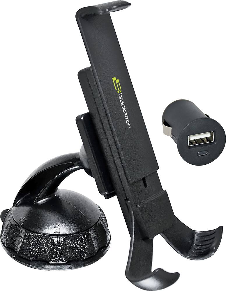 Bracketron - Xtreme Dash/Window Mount for Most Cell Phones - Black - Angle Zoom