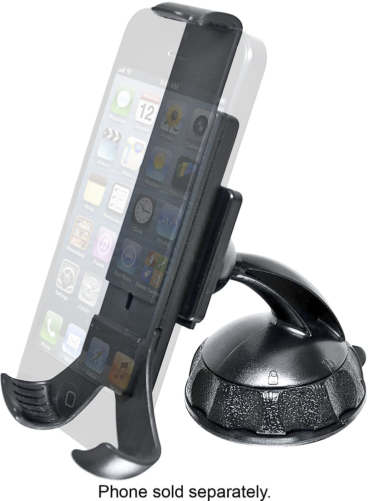 Bracketron - Xtreme Dash/Window Mount for Most Cell Phones - Black - AlternateView11 Zoom