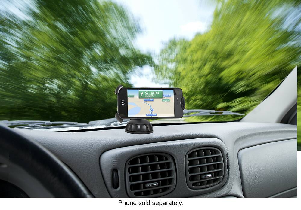 Bracketron - Xtreme Dash/Window Mount for Most Cell Phones - Black - AlternateView12 Zoom