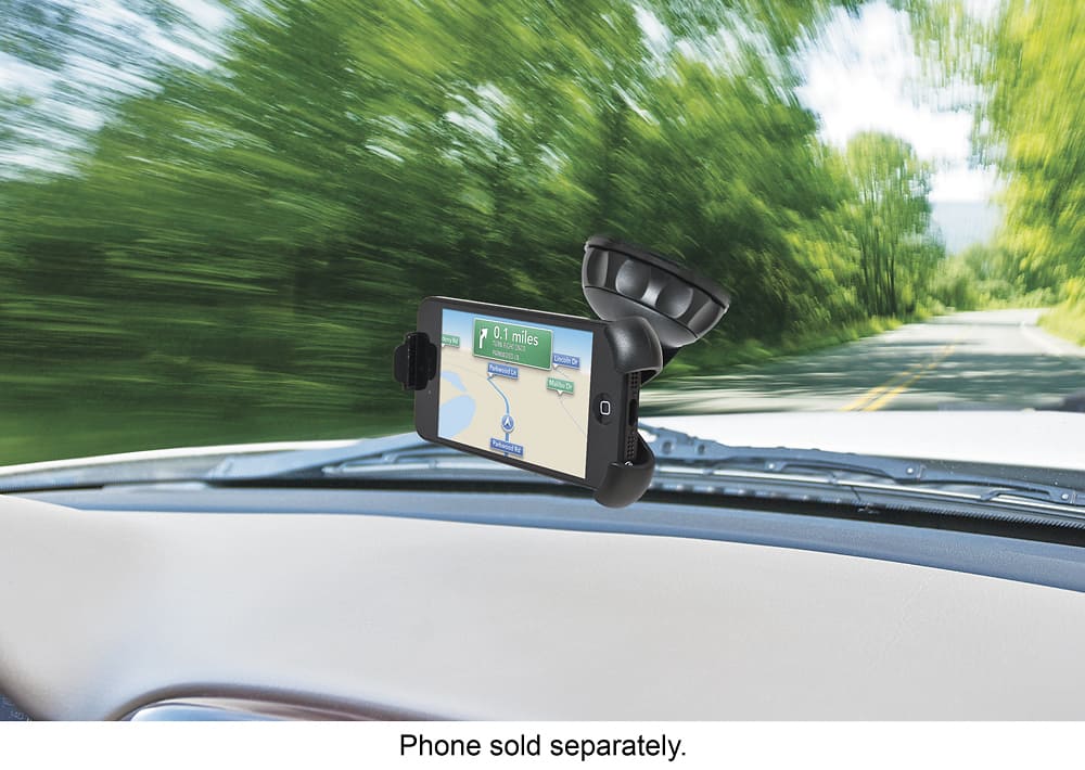 Bracketron - Xtreme Dash/Window Mount for Most Cell Phones - Black - AlternateView14 Zoom