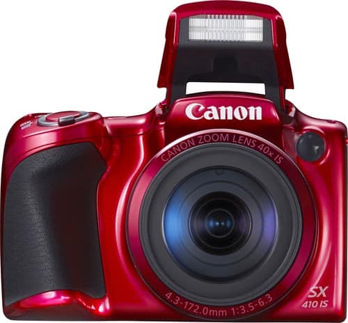 Canon - PowerShot SX410 20.0-Megapixel Digital Camera - Red - Larger Front