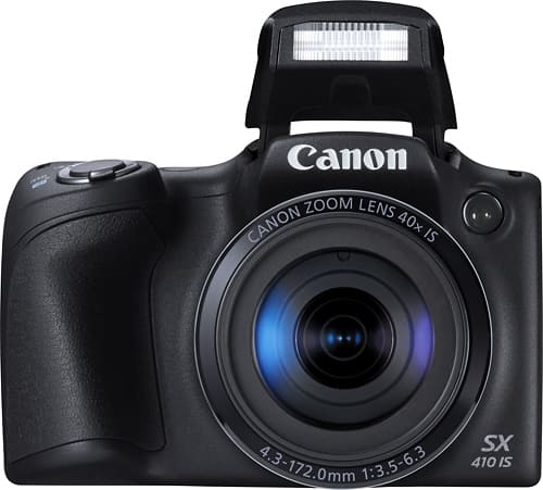 Canon - PowerShot SX410 20.0-Megapixel Digital Camera - Black - Larger Front