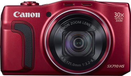 Canon - PowerShot SX710 HS 20.3-Megapixel Digital Camera - Red - Larger Front
