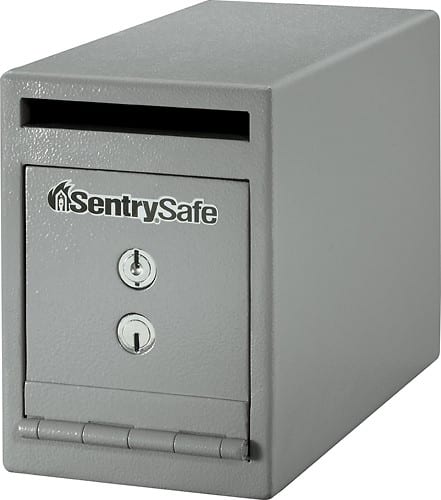 SentrySafe - Drop-Slot Safe - Gray - Angle