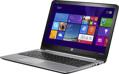 HP - ENVY TouchSmart 15.6" Touch-Screen Laptop - Intel Core i5 - 8GB Memory - 750GB Hard Drive - Modern Silver - Left