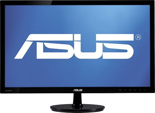Asus - 23.6" Widescreen LED Monitor - Black - Larger Front