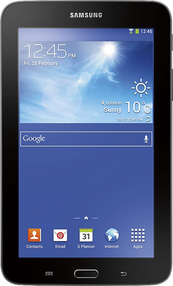 Samsung - Galaxy Tab 3 Lite - 7" - 8GB - Dark Gray - Front Zoom