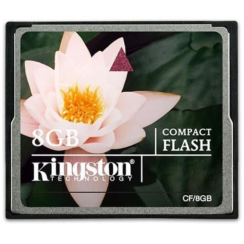 Kingston Technology - 8GB CompactFlash (CF) Card - Larger Front