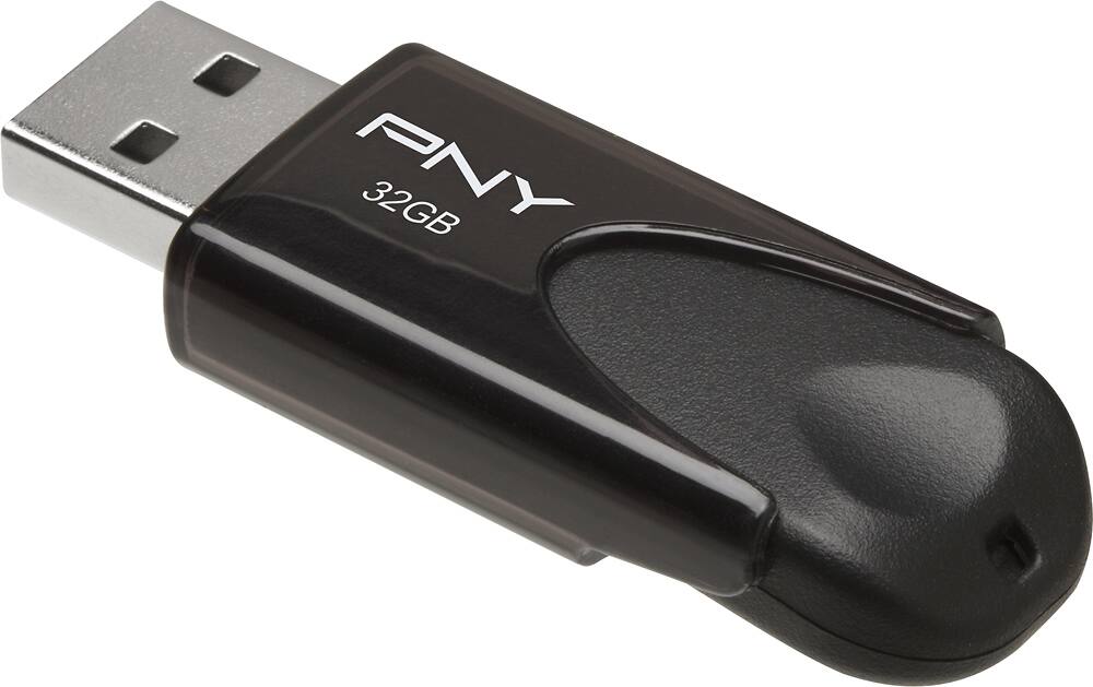PNY - Attaché 4 32GB USB 2.0 Flash Drive - Black - AlternateView11 Zoom