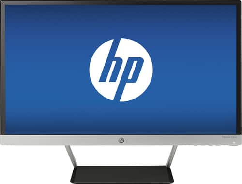 HP - Pavilion 23" IPS LED HD Monitor - Jet Black/Natural Silver - Larger Front