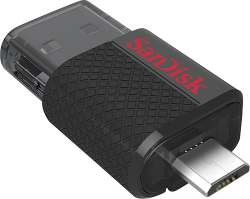 SanDisk SDDD-032G-A46 Ultra Dual 32GB USB 2.0/Micro USB Flash Drive - Black