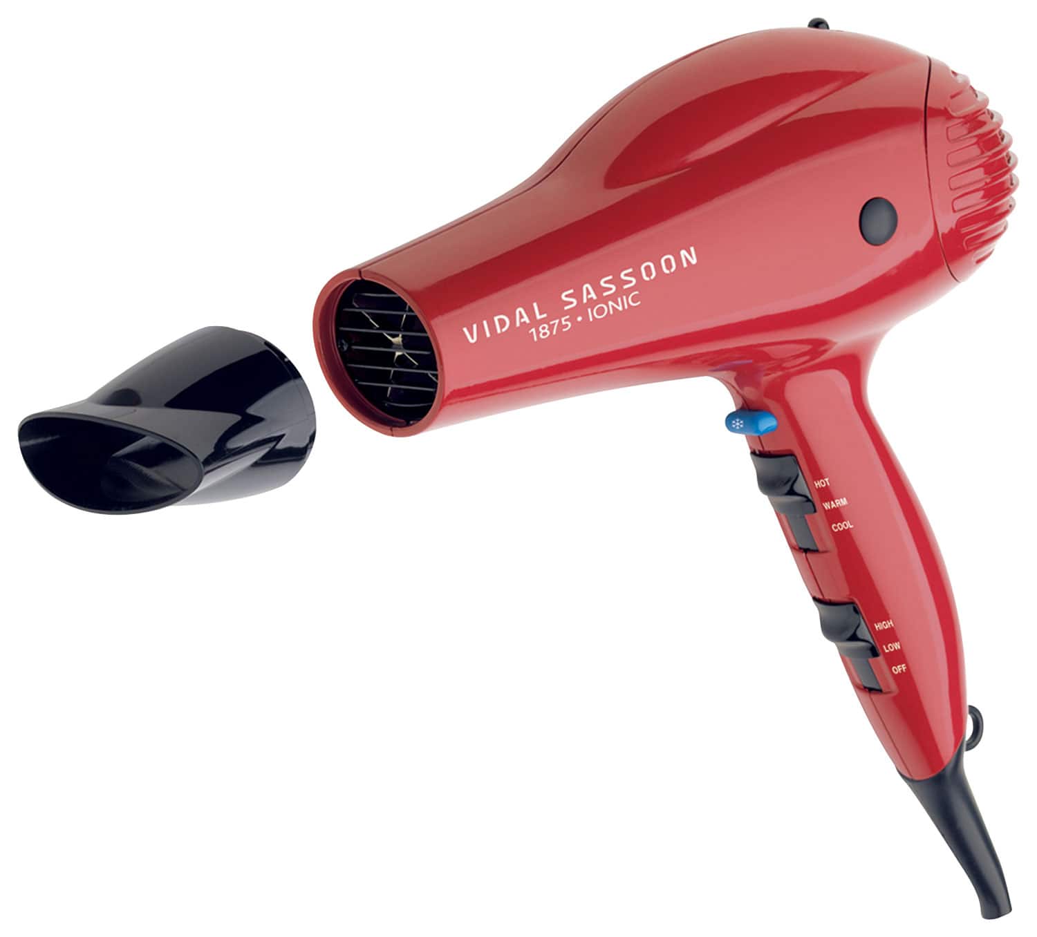 Vidal Sassoon - 1875W Ionic Hair Dryer - Red - Angle